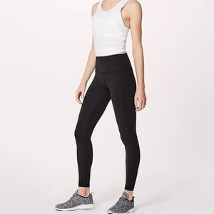 Lululemon Black Wunder Under HR Tight 28" Sz 6